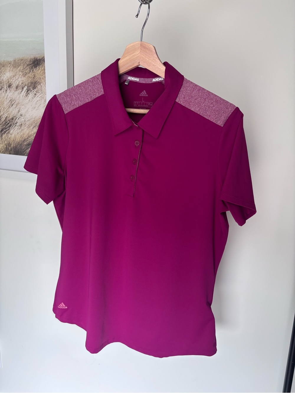 adidas Women’s Raspberry Golf Polo Shirt Size L